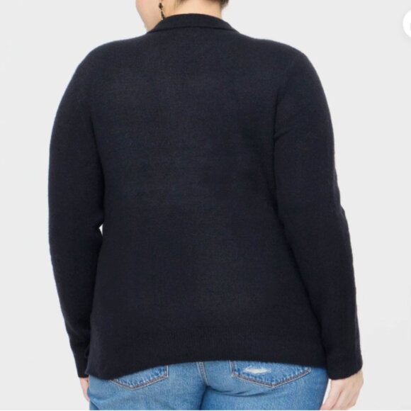 J. Crew Sweater-Polo in Extra-Soft Yarn Black - Picture 2 of 11